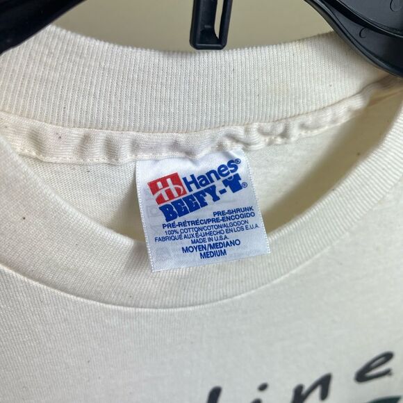 Vintage 1992 tee shirt Lifeline Siberian Tiger Hanes Beefy-T size Med - Picture 3 of 5